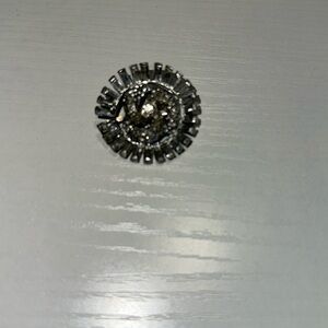 Vintage Silver Spiral Button
